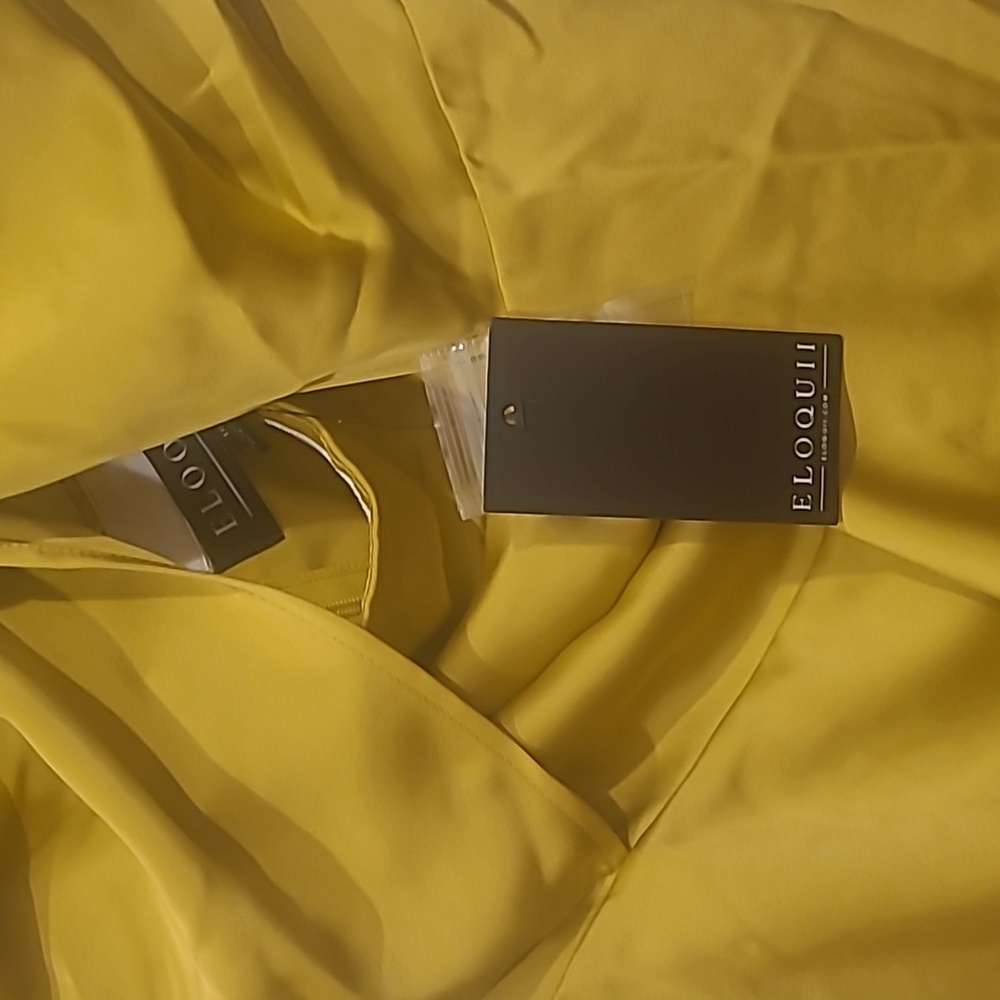 NWT ELOQUII HALTER NECK SATIN MAXI DRESS - Picture 7 of 8